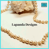 Cream Pearl Necklace on Silk by Lapanda Designs - Parade Handmade