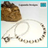 Mother of Pearl Necklace - Vintage Style by Lapanda Designs - Parade Handmade