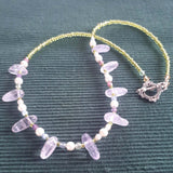 Amethyst & Pearl Necklace & Earrings Box Set, By Lapanda Designs - Parade Handmade