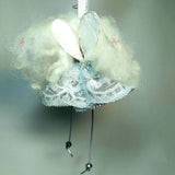 Angel Christmas Decoration with Pale Blue Lace - Parade Handmade Ireland