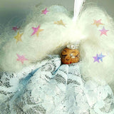 Angel Christmas Decoration with Pale Blue Lace - Parade Handmade Newport