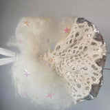 Angel Christmas Decoration with Pale White Cotton Lace - Parade Handmade Newport Co Mayo