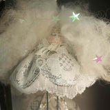 Angel Christmas Decoration with Pale White Cotton Lace - Parade Handmade Newport Co Mayo