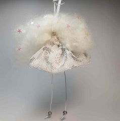 Angel Christmas Decoration with Pale White Lace by Parade Handmade