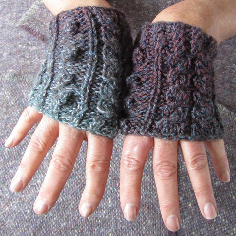 Aran Style Wrist Warmers, Random Colour, Medium, By Bridie Murray - Parade Handmade