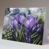 Art Card, 'Crocuses', from the original, by Nuala Brett-King, Artist - Parade Handmade