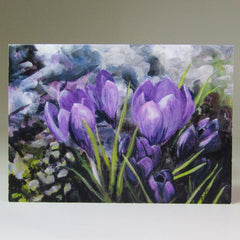 Art Card, 'Crocuses', from the original, by Nuala Brett-King, Artist