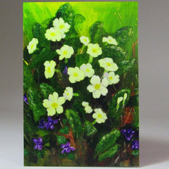 Art Card, 'Primrose & Violet', by Nuala Brett-King
