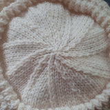 Attractive Aran Knit Hat In Cream, By Jo's Knits - Parade Handmade