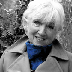 Beautiful Deep Blue Felted Neck Scarf With Clasp, By Parade Handmade