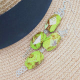 Big Lime Green Earrings with Top Knot - Acrylic - SP Copper Wire - SS Hooks - By Lapanda Designs - Parade Handmade Co Mayo West of Ireland
