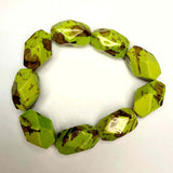 Big Zingy Summer Bracelet - Acrylic - Elastic - Lime, by Lapanda Designs - Parade Handmade Ireland