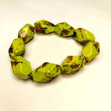 Big Zingy Summer Bracelet - Acrylic - Elastic - Lime, by Lapanda Designs - Parade Handmade Co Mayo