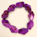 Big Zingy Summer Bracelet - Acrylic - Elastic - Purple by Lapanda Designs - Parade Handmade Ireland