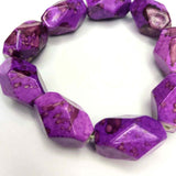 Big Zingy Summer Bracelet - Acrylic - Elastic - Purple by Lapanda Designs - Parade Handmade Co Mayo Ireland