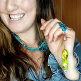 Big Zingy Summer Pendant in Double Lime Green by Lapanda Designs - Parade Handmade Ireland WWW