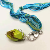 Big Zingy Summer Pendant Necklace - Acrylic -Boho Vibe - Lime Green by Lapanda Designs - Parade Handmade Co Mayo