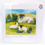 Black Face Mountain Sheep, Art Card, By Jane Dunn - Parade Handmade