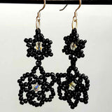  Black Floral Boho Earrings by Lapanda Designs - Parade Handmade Ireland