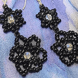  Black Floral Boho Earrings by Lapanda Designs - Parade Handmade Co Mayo