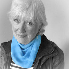 Blue And White Tie Dyed Chiffon Scarf, By Parade Handmade