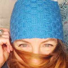 Blue Chequered Headband come Neck Warmer by Shoreline