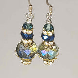 Blue Crystal Earrings - Vintage Affair - by Lapanda Designs - Parade Handmade Ireland