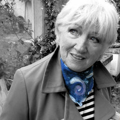 Blue, Felted Silk Scarf, SP Extension, By Parade Handmade