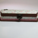 Blue Floral, Decoupaged, Wooden Pencil Box, By Kira Szentivanyi - Parade Handmade