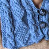 Blue Hand Crafted Aran Neckwarmer, One Off, By Shoreline - Parade Handmade