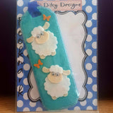 Blue Sheep Bookmark. White Face, By Ditsy Designs - Parade Handmade