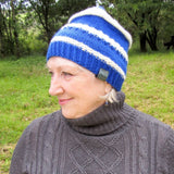 Blue and White Striped Hat, By Shoreline - Parade Handmade