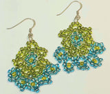 Boho Earrings in Green and Blue by Lapanda Designs - Parade Handmade Ireland