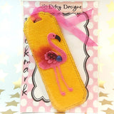 Pink Flamingo Bookmark, By Ditsy Designs. Parade-Handmade