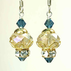 Bronze Crystal Earrings - Vintage Affair - By Lapanda Designs