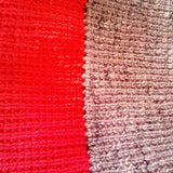 Brown & Red Lattice Handknit Scarf, By Shoreline - Parade Handmade