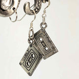 Cassette Charm Earrings in Silver by Lapanda Designs - Parade Handmade