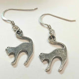 Cat Charm Earrings in Silver, by Lapanda Designs - Parade Handmade Ireland