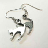 Cat Charm Earrings in Silver, by Lapanda Designs - Parade Handmade
