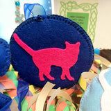 Felt Cat Bookmark - Dog and Cat Fridge Magnets and Dog Bag Charm by Ditsy Designs - Parade Handmade