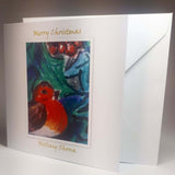 Christmas Robin Art Card, Nollaig Shona, By Jane Dunn - Parade Handmade