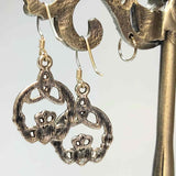 Claddagh Charm Earrings in Silver by Lapanda Designs - Parade Handmade Ireland