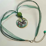 Clay Medallion Pendant, Happy Dog, by Lapanda Designs - Parade Handmade Co Mayo Ireland 