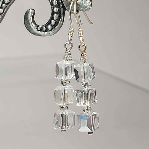 Clear Crystal Earrings, By Lapanda Designs - Parade Handmade