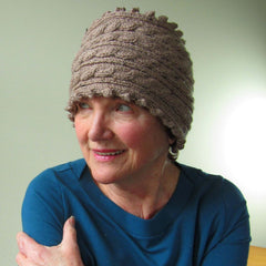 Coffee Cable Knit Bucket Hat, By Jo's Knits