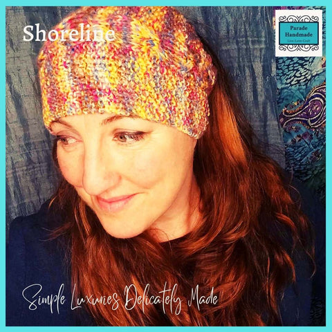 Colourful Yellow Headband come Neck Warmer by Shoreline - Parade Handmade