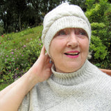 Cream Cable Hand Knit Hat, By Shoreline - Parade Handmade