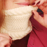 Cream Cable Knit Headband come Neck Warmer by Shoreline - Parade Handmade Ireland