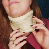 Cream Cable Knit Headband come Neck Warmer by Shoreline - Parade Handmade Co Mayo