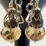 Bronze Crystal Deco Drop Earring, By Lapanda Designs. Parade-Handmade